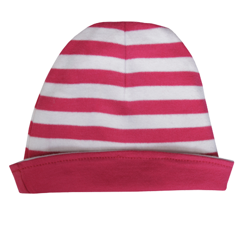 Pink Stripe Reversible Hat - Dot&Co Organics