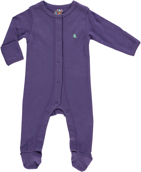 Purple Organic Babygrow - Dot&Co Organics